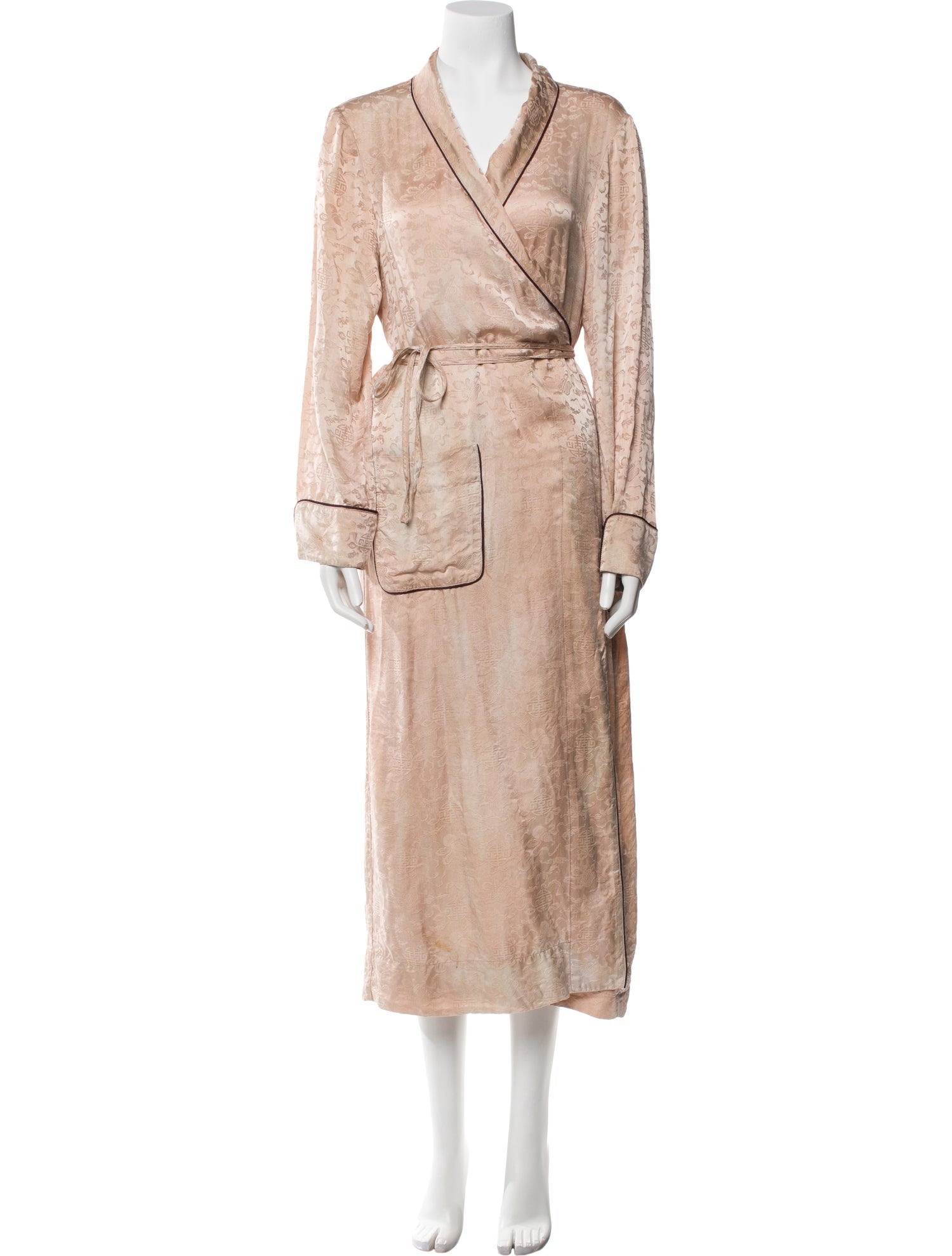 Raquel Allegra Silk Printed Robe