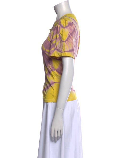 Raquel Allegra Tie-Dye Print Scoop Neck T-Shirt