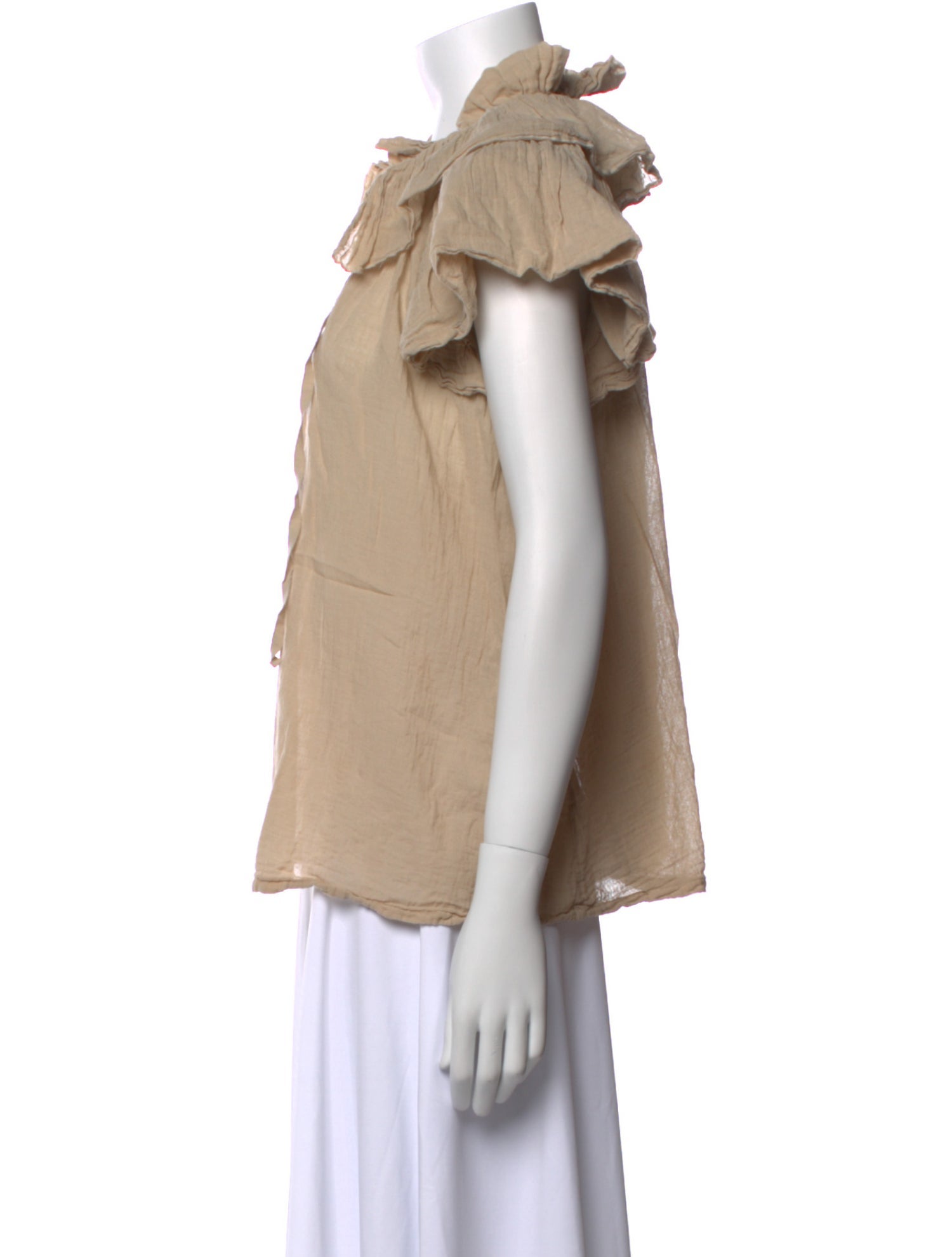 Raquel Allegra V-Neck Short Sleeve Blouse