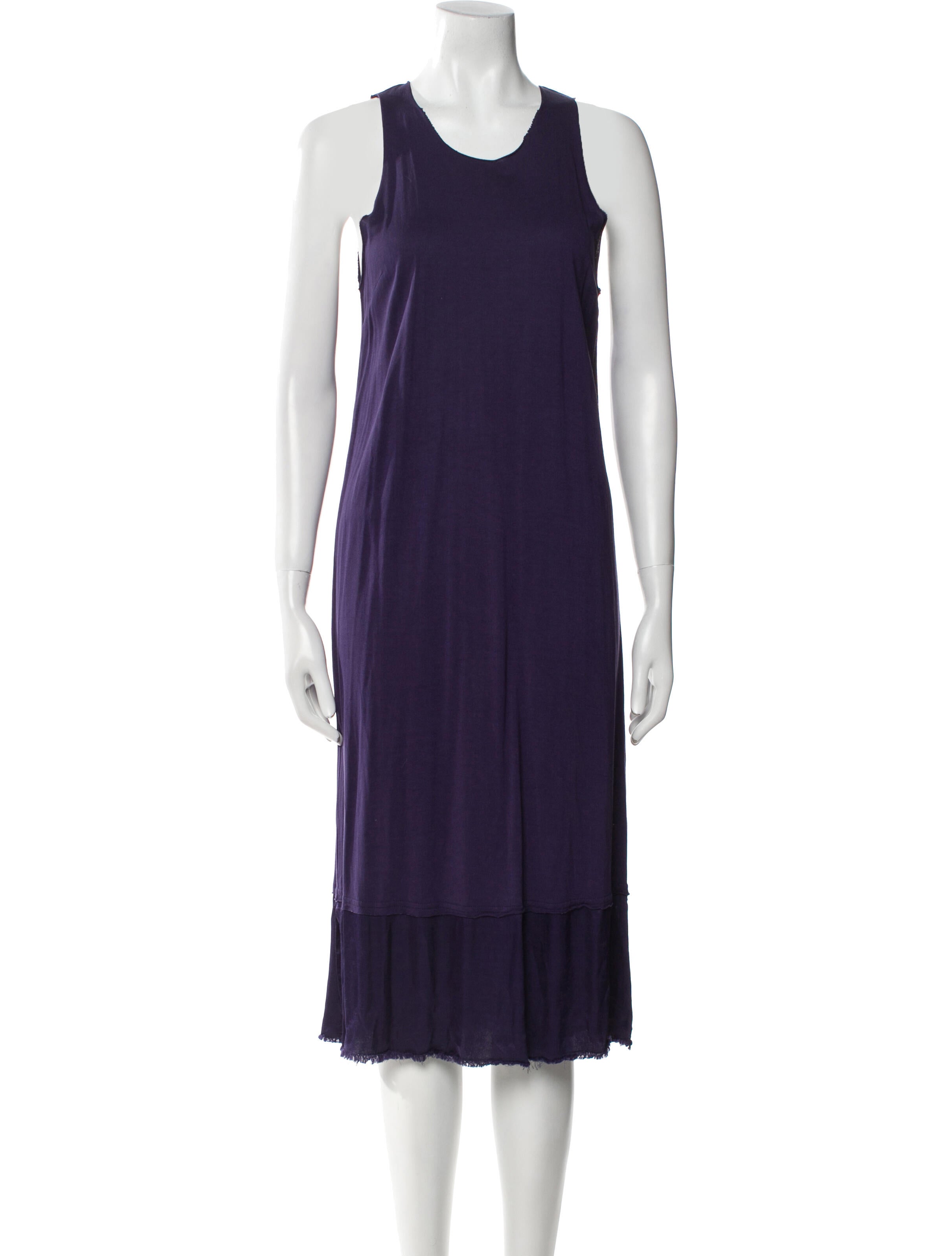 Raquel Allegra Scoop Neck Midi Length Dress