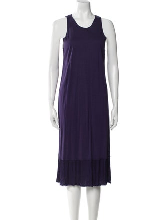 Raquel Allegra Scoop Neck Midi Length Dress