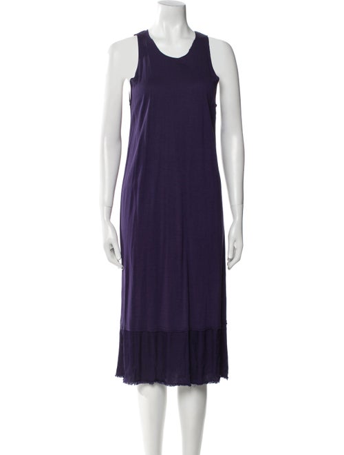 Raquel Allegra Scoop Neck Midi Length Dress