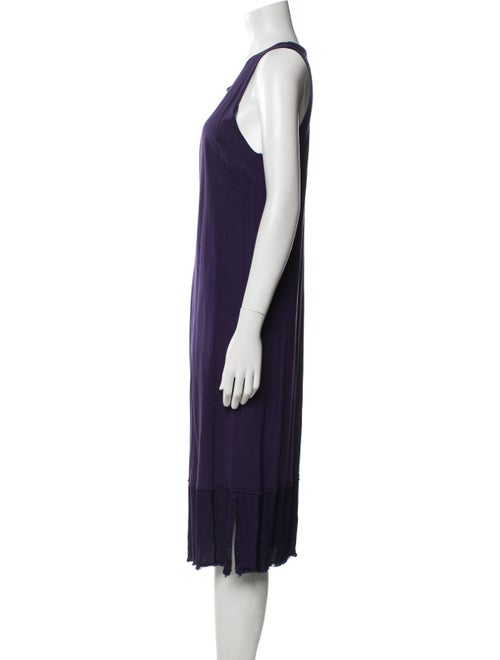 Raquel Allegra Scoop Neck Midi Length Dress