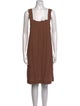 Raquel Allegra Square Neckline Knee-Length Dress