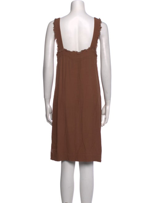 Raquel Allegra Square Neckline Knee-Length Dress