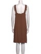 Raquel Allegra Square Neckline Knee-Length Dress