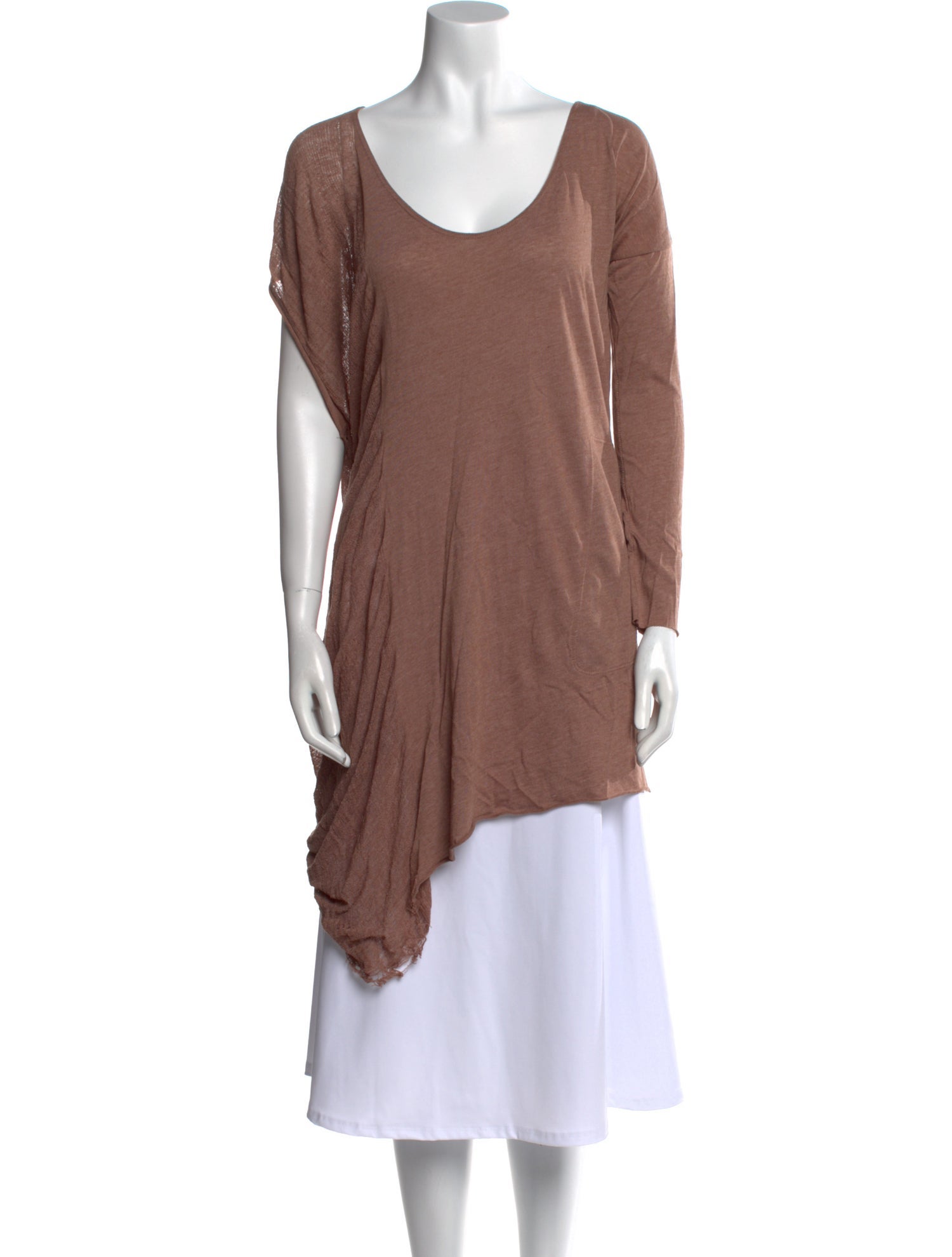 Raquel Allegra Scoop Neck Short Sleeve Tunic