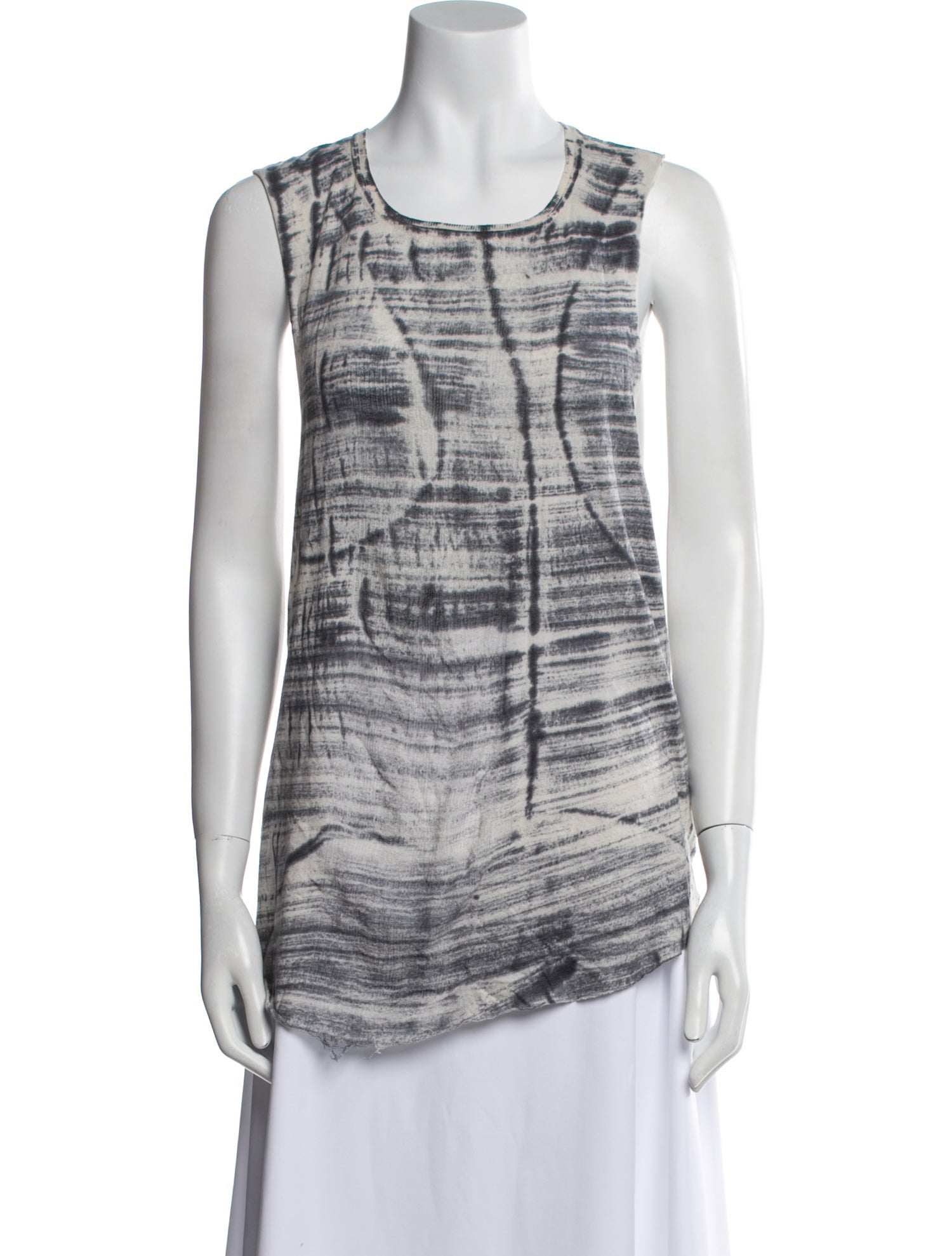 Raquel Allegra Printed Square Neckline Top