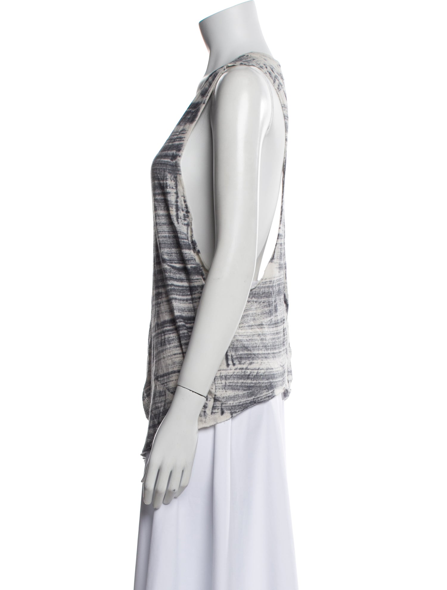 Raquel Allegra Printed Square Neckline Top