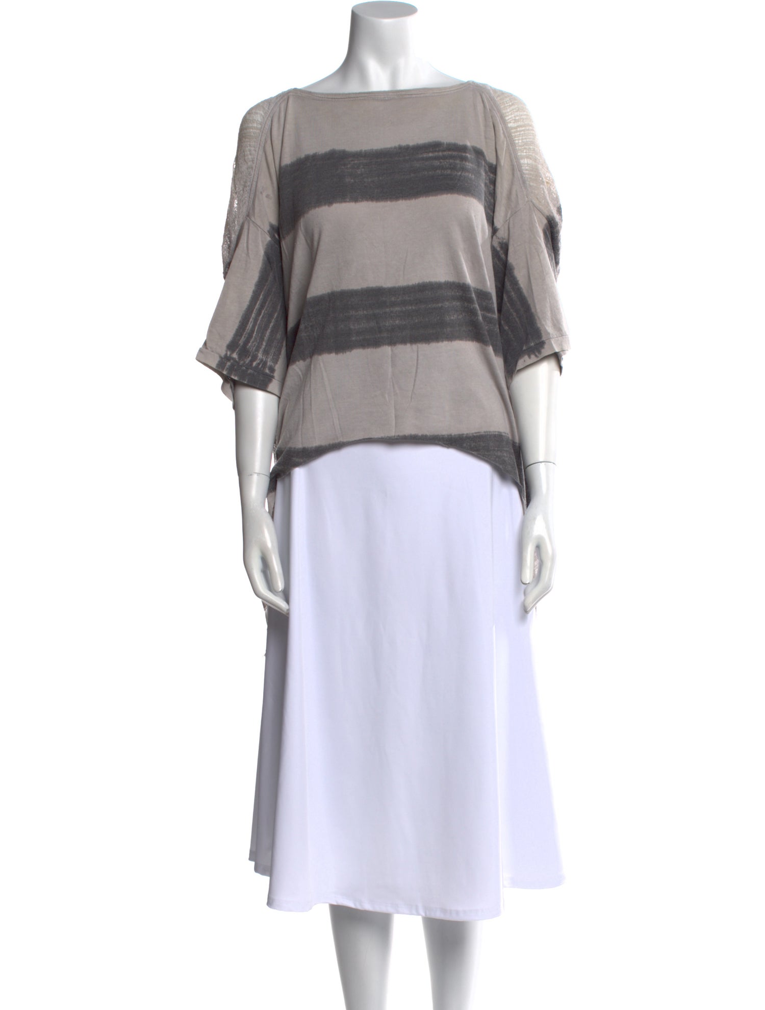 Raquel Allegra Striped Bateau Neckline Tunic