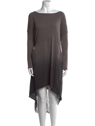 Raquel Allegra Bateau Neckline Midi Length Dress