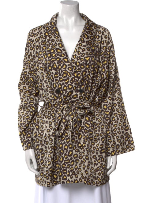Raquel Allegra Animal Print V-Neck Tunic
