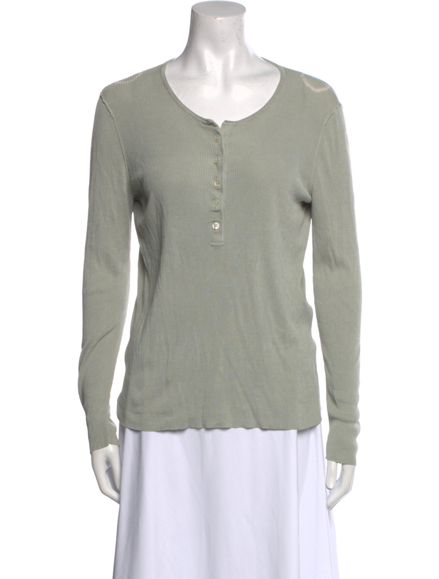 Raquel Allegra Silk Scoop Neck Top