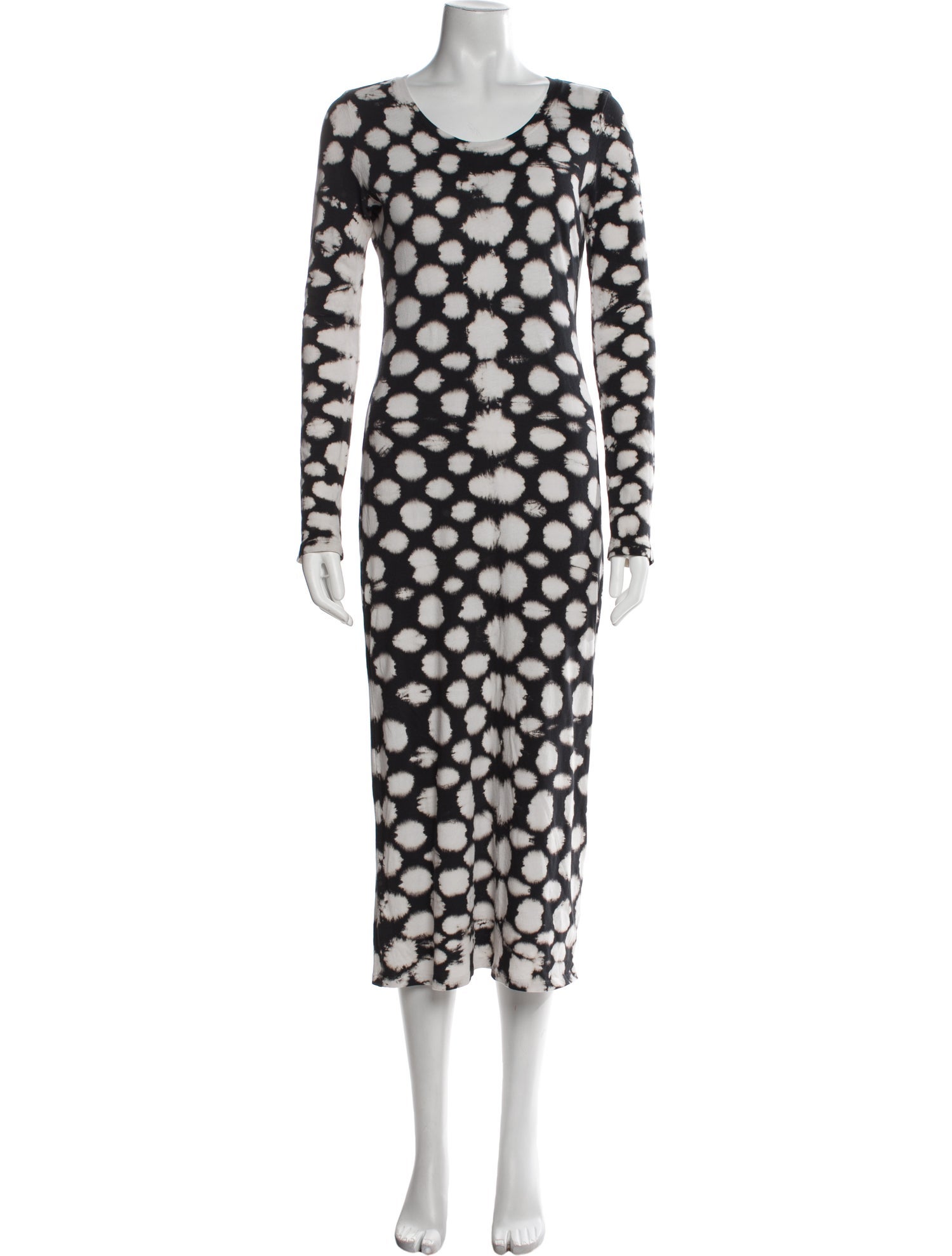 Raquel Allegra Polka Dot Print Long Dress