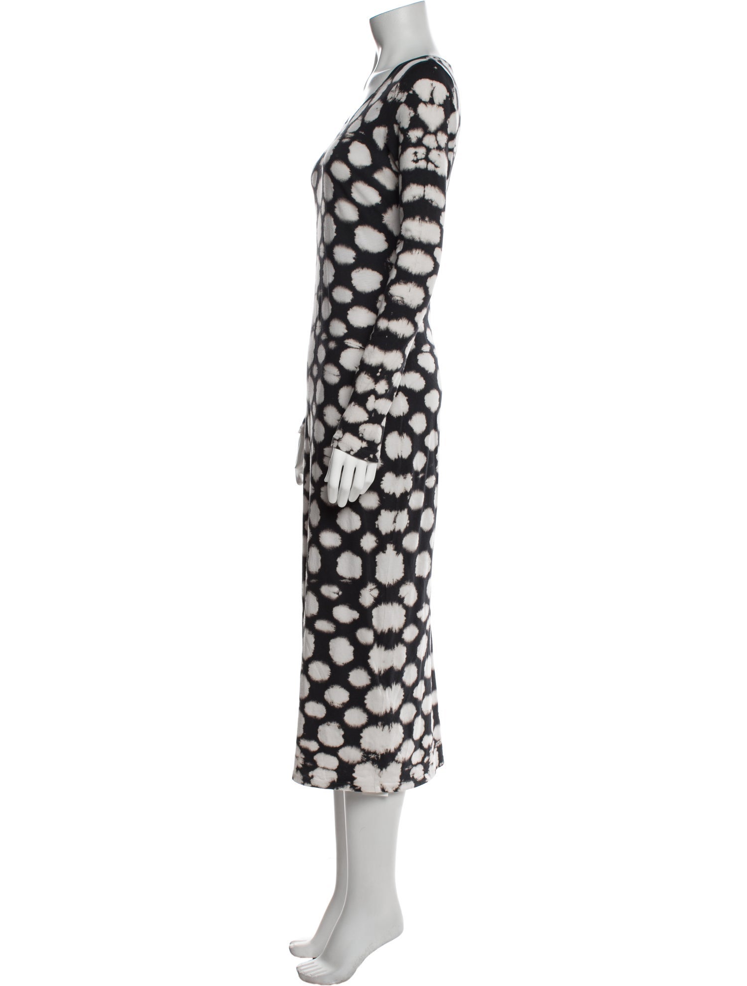 Raquel Allegra Polka Dot Print Long Dress
