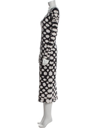 Raquel Allegra Polka Dot Print Long Dress