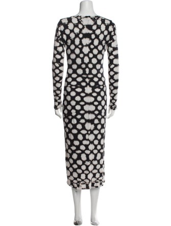 Raquel Allegra Polka Dot Print Long Dress
