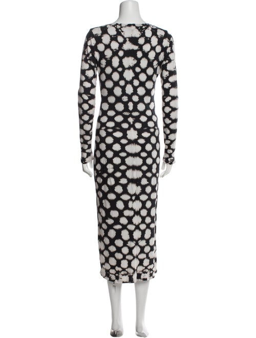 Raquel Allegra Polka Dot Print Long Dress
