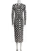 Raquel Allegra Polka Dot Print Long Dress