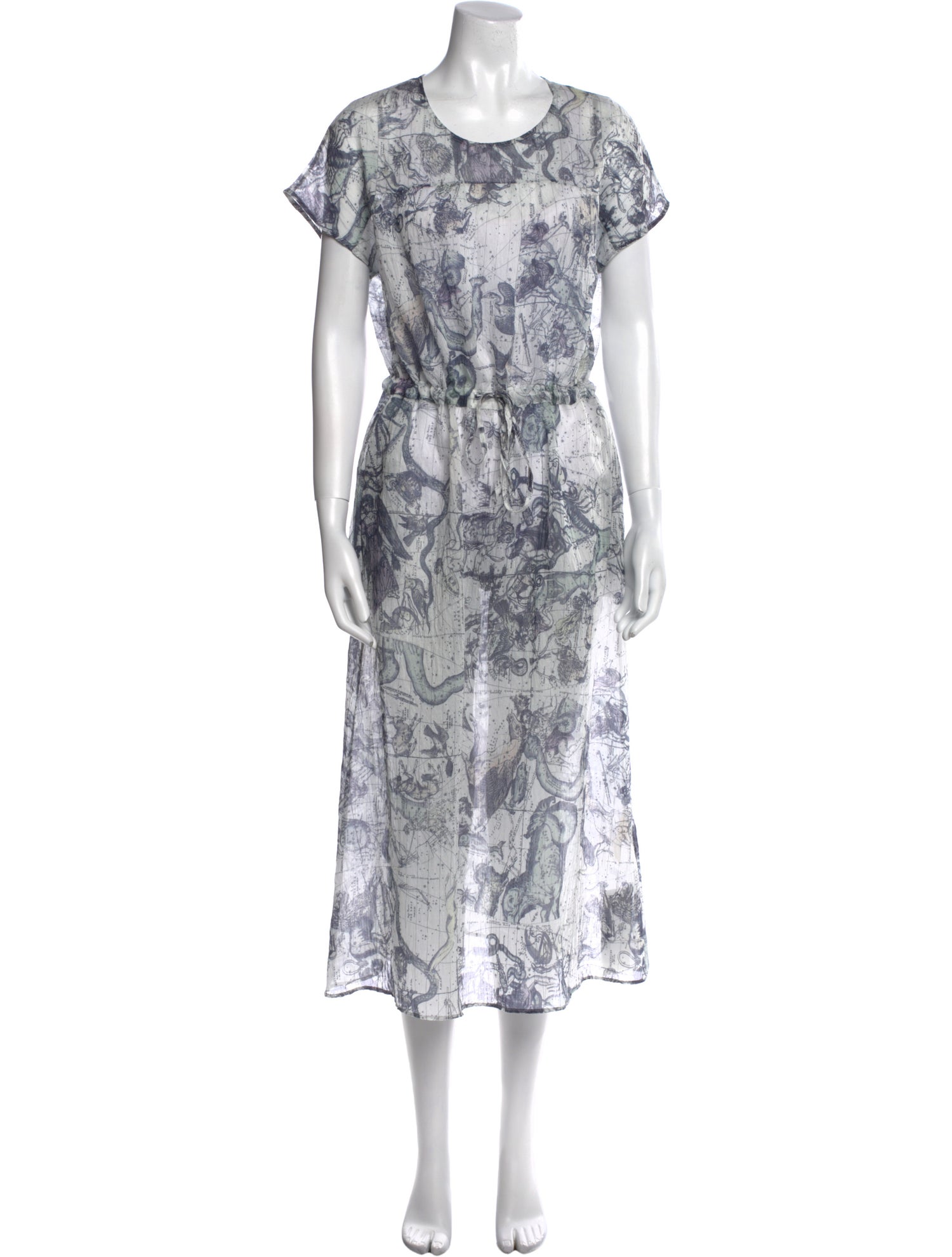 Raquel Allegra Floral Print Long Dress