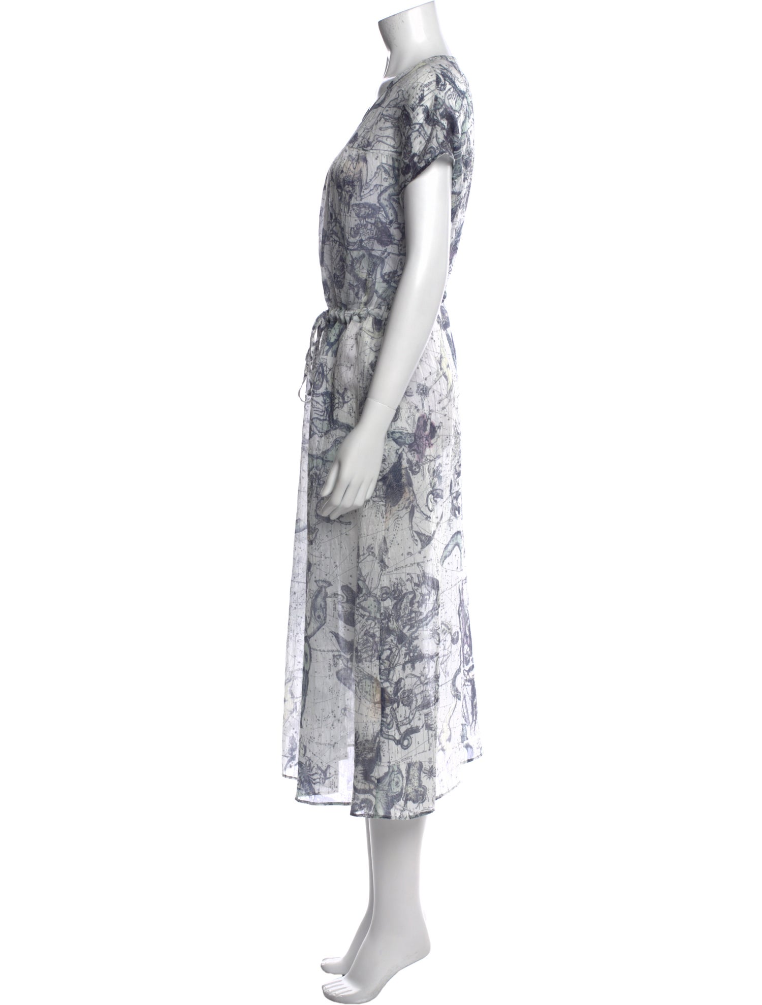 Raquel Allegra Floral Print Long Dress