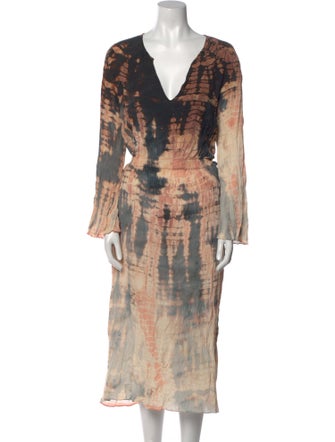 Raquel Allegra Silk Midi Length Dress