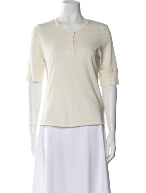 Raquel Allegra Scoop Neck Short Sleeve Polo