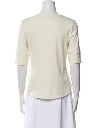 Raquel Allegra Scoop Neck Short Sleeve Polo