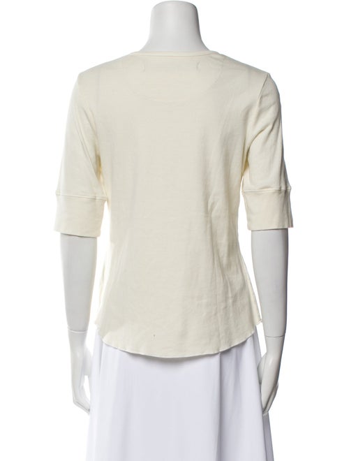 Raquel Allegra Scoop Neck Short Sleeve Polo