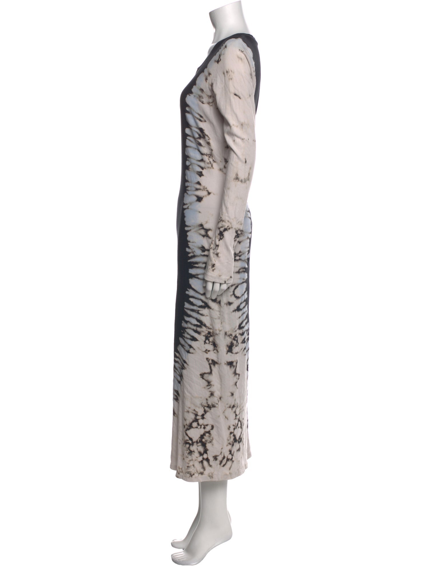 Raquel Allegra Tie-Dye Print Midi Length Dress