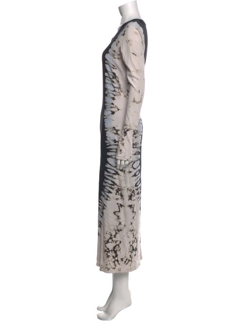 Raquel Allegra Tie-Dye Print Midi Length Dress