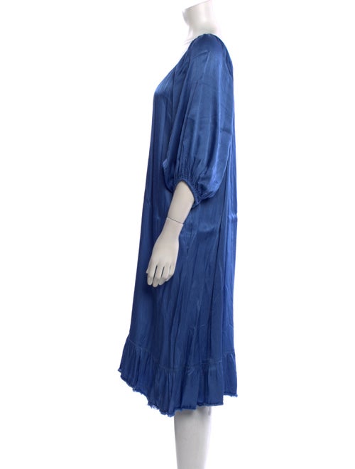 Raquel Allegra Scoop Neck Midi Length Dress