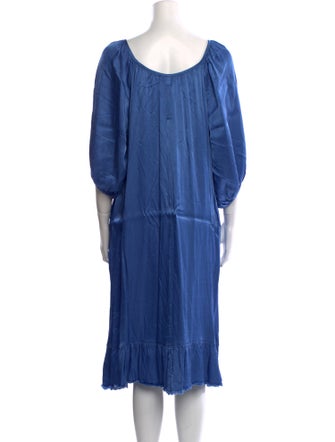 Raquel Allegra Scoop Neck Midi Length Dress