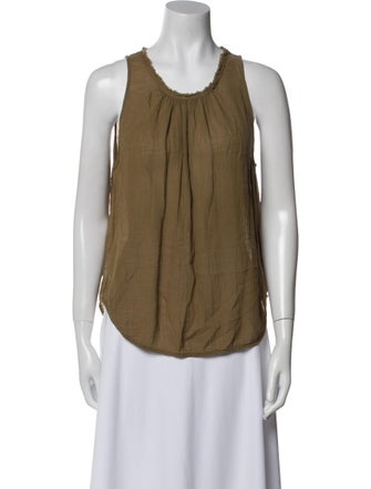 Raquel Allegra Scoop Neck Sleeveless Top
