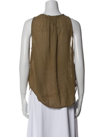 Raquel Allegra Scoop Neck Sleeveless Top