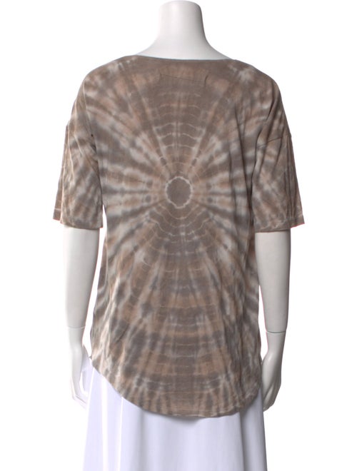 Raquel Allegra Tie-Dye Print Scoop Neck T-Shirt
