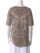 Raquel Allegra Tie-Dye Print Scoop Neck T-Shirt