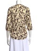 Raquel Allegra Printed Bateau Neckline Blouse