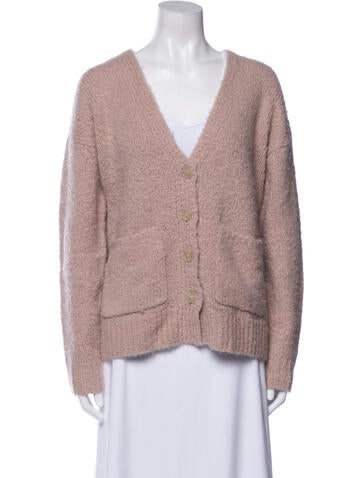 Raquel Allegra Knitwear Alpaca V-Neck Sweater XS