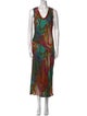 Raquel Allegra Printed Long Dress