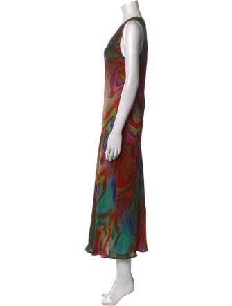 Raquel Allegra Printed Long Dress