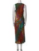 Raquel Allegra Printed Long Dress
