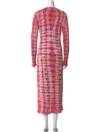 Raquel Allegra Tie-Dye Print Long Dress