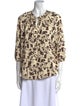 Raquel Allegra Printed Tie Neck Blouse