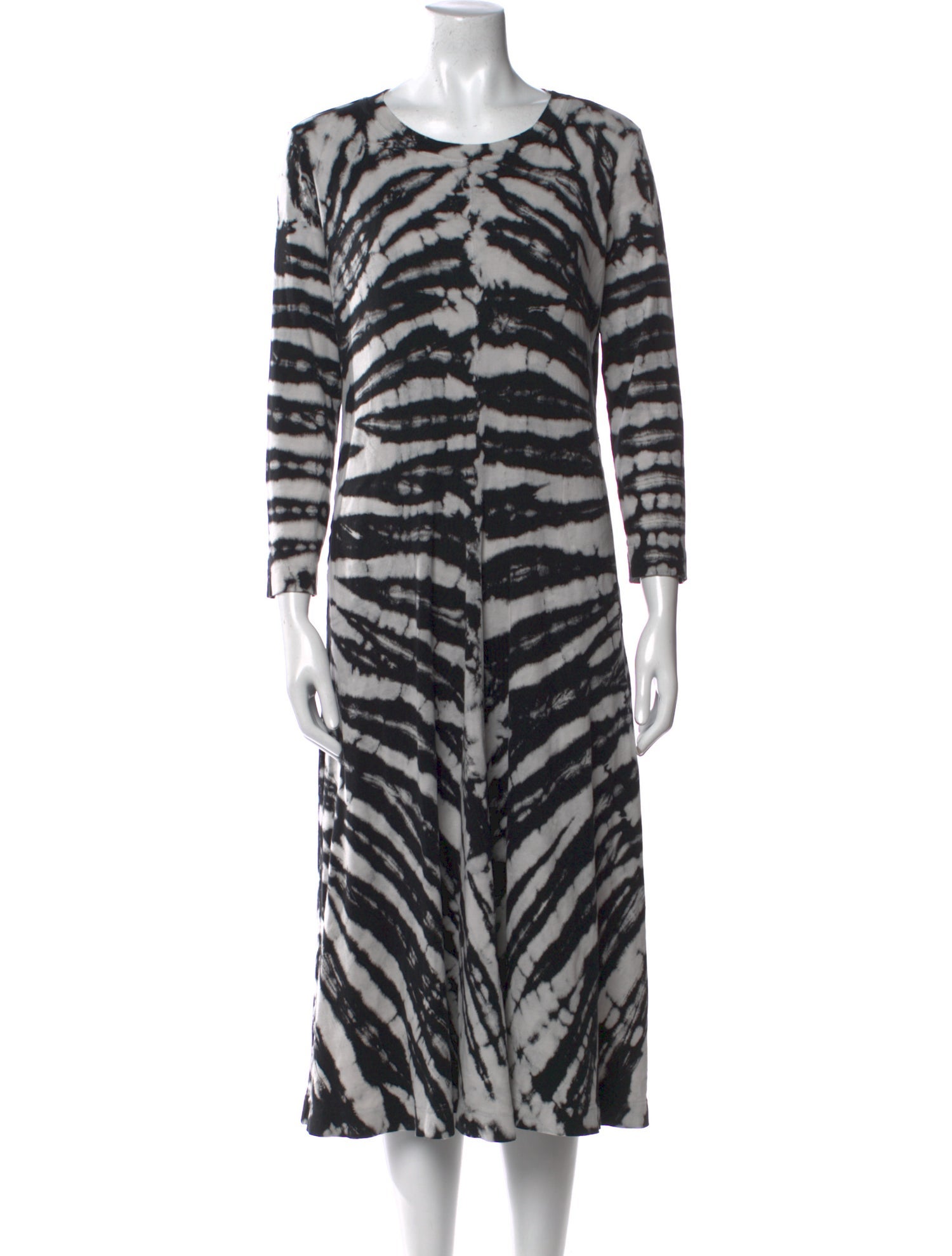 Raquel Allegra Tie-Dye Print Midi Length Dress