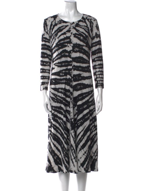 Raquel Allegra Tie-Dye Print Midi Length Dress