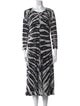 Raquel Allegra Tie-Dye Print Midi Length Dress