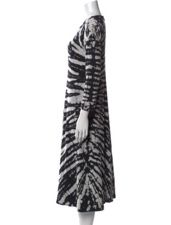 Raquel Allegra Tie-Dye Print Midi Length Dress