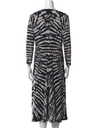 Raquel Allegra Tie-Dye Print Midi Length Dress