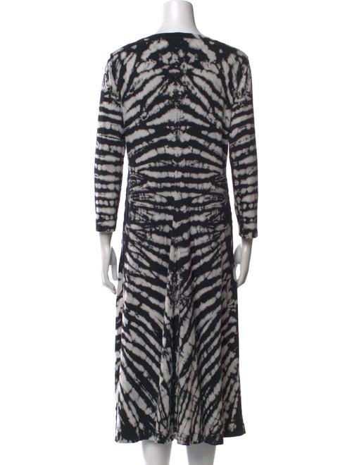 Raquel Allegra Tie-Dye Print Midi Length Dress